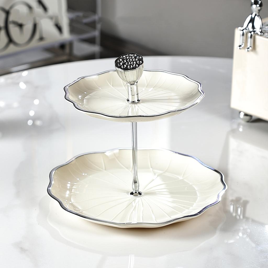 Luxury European Cake Stand Wedding Party Dessert Table Candy Fruit Plate Cake Self Help Display Home Table Decoration Trays