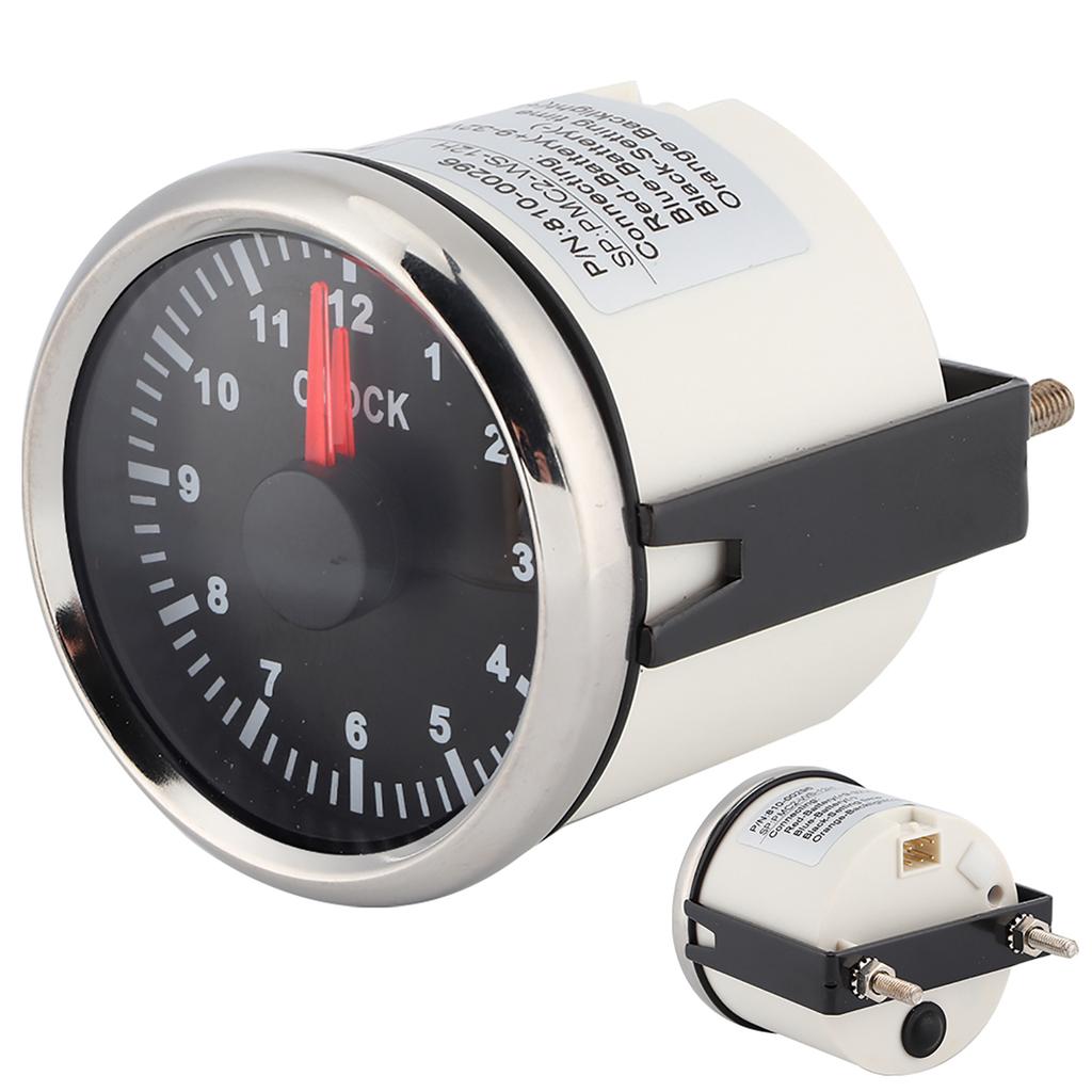 2 Zoll Universal 0?12 Betriebsstundenzähler Uhr Instrument Panel Messgeräte Display Rot Hintergrundbeleuchtung 12V24V für Auto