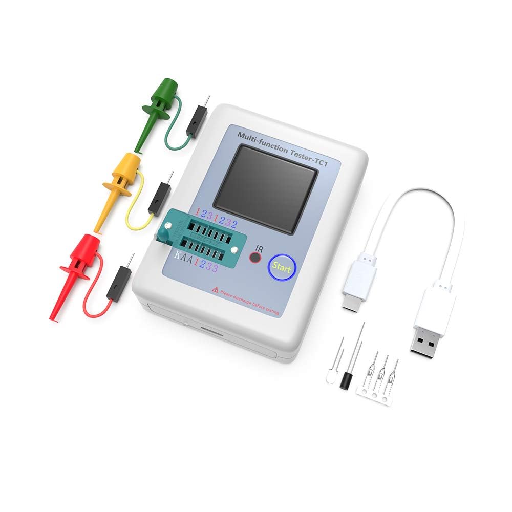 Aideepen Transistor Tester Multimeter with Colorful TFT Backlight for and Automatic Detection and Shutdown LCR-TC1 1.8-inch Display, Multi-Function