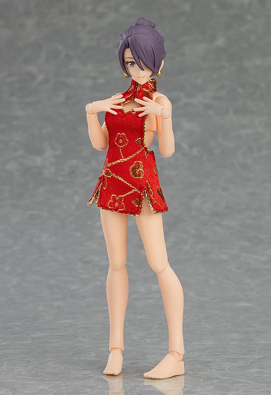 Figma Styles Female Body with Mini Skirt China Dress Coordination Plastic Painted Movable Figure [Mika] Non-Scale