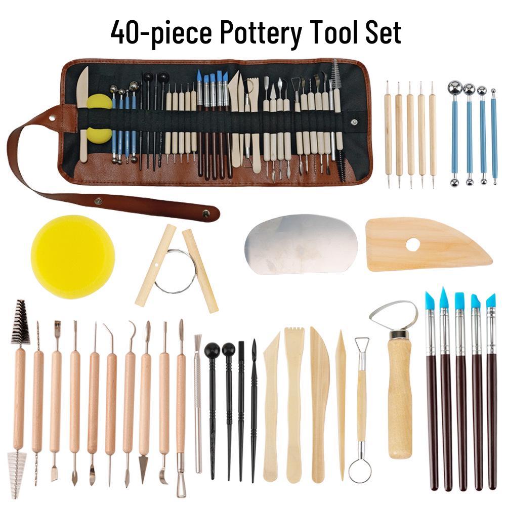 36-Piece Clay Sculpture & Carving Tool Set
