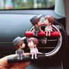 Car Air Freshener Cute Couple Doll Cartoon Lovers Car Accessories Interior Metal Aromatherapy Air Vent Clip Perfume Ornament