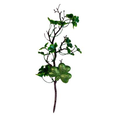 Buisson de Fleurs Artificielles Couleurs Vives Plastique Durable Réaliste Largement Utilisé Tige de Trèfle Artificiel