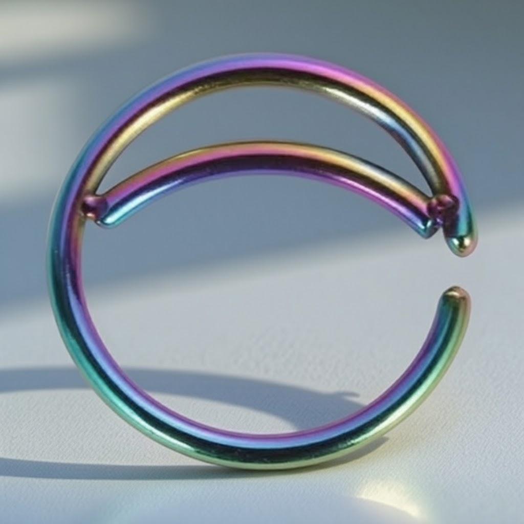 

Stainless Steel Moon Nose Ring Hoop Indian Nose Ring Septum Ring Body Piercing Jewelry Small Nose Hoop Earrings for Women Men