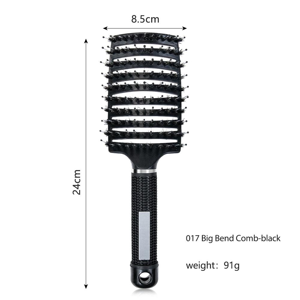 Nylon Boar Bristle Brush Teeth Top Selling Vent Hair Brush Rubber Handle Detangling Hair Comb Oval Scalp Massage Brush for Women