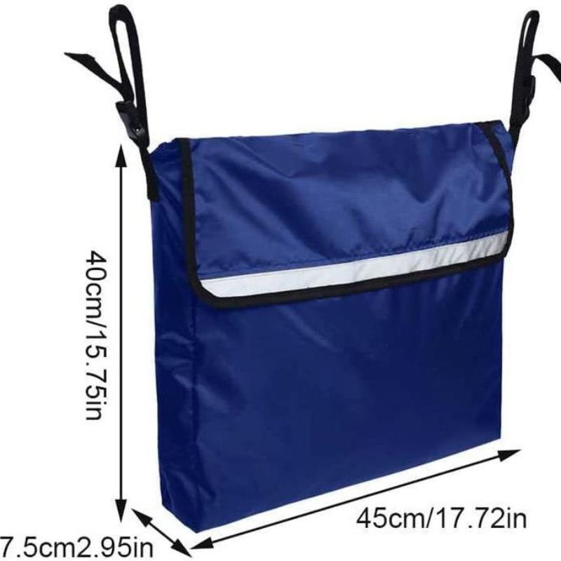Outdoor Wheelchair Rear Bag Reflective Tape Waterproof Storage Bag Water Bottle Storage Bag Accessories Suitable For Wheelchairs