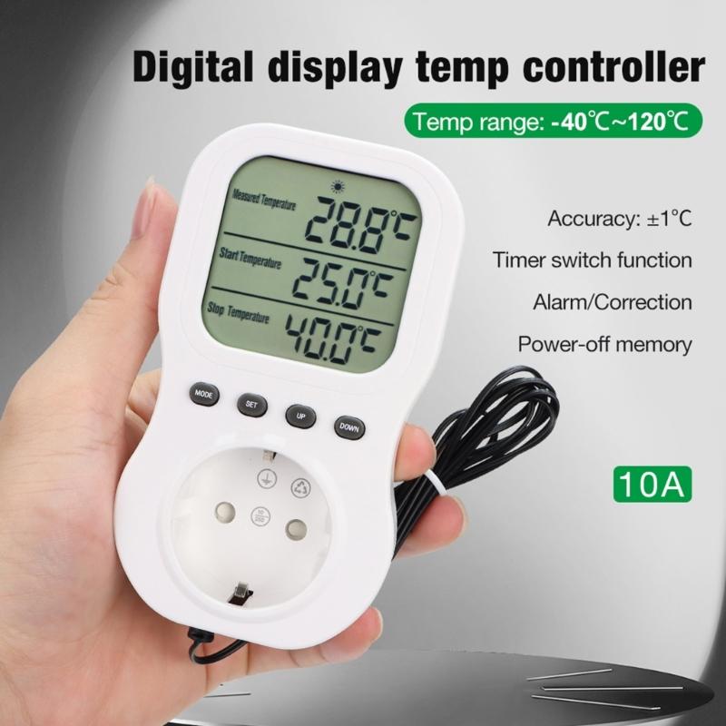 LCD Screen Socket Thermostat Digital Temperature Controller Socket Outlet Timer Switches Heating Cooling Thermostat Socket