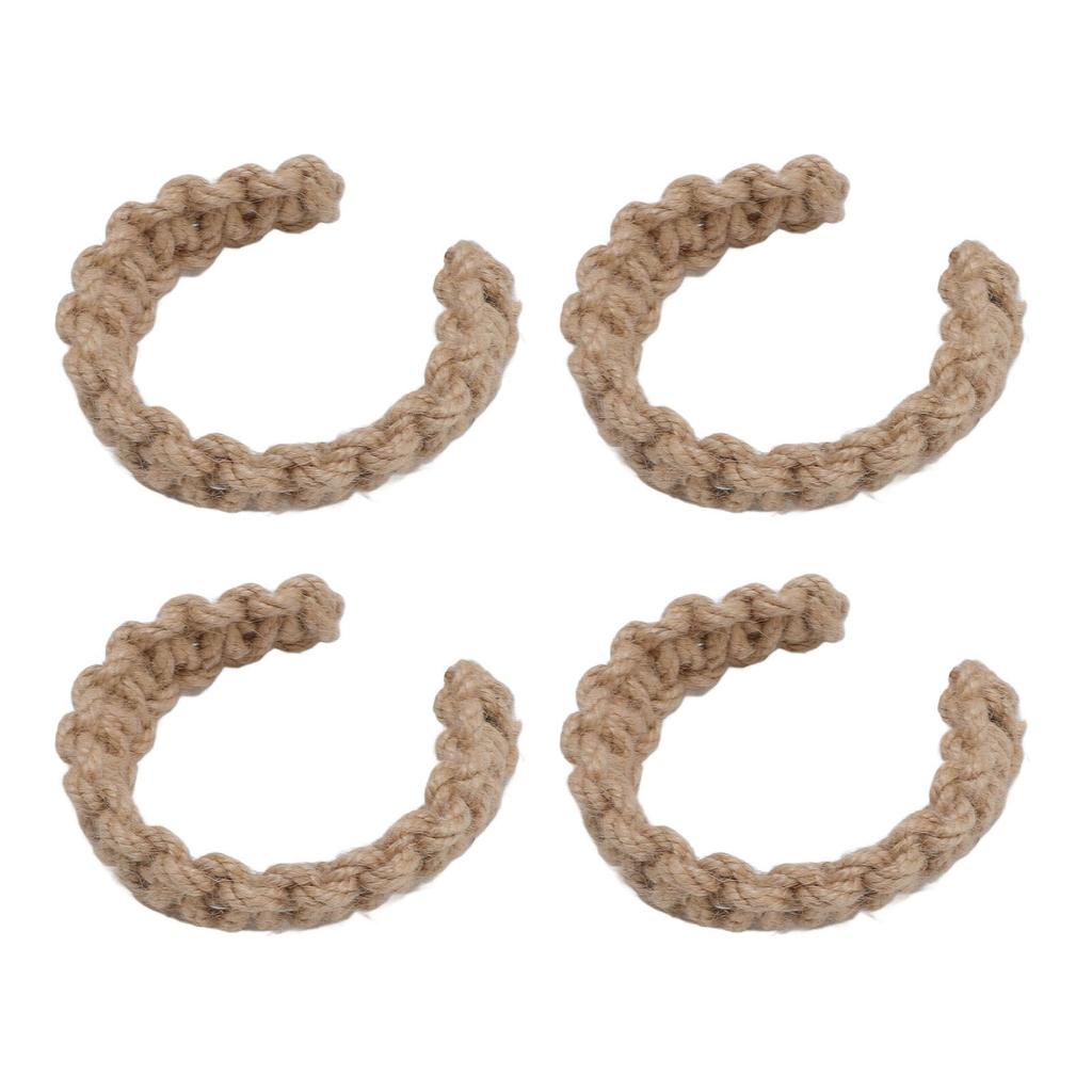 4pcs Jute Curtain Tiebacks Curtain Rope Lightweight Decorative Curtain Holdbacks for Cottages Sunroo