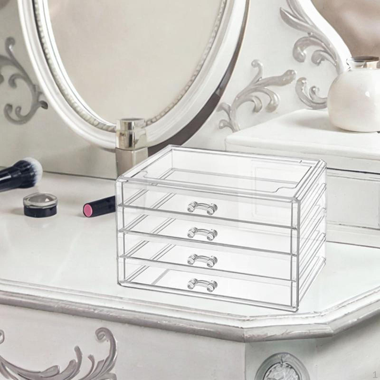 

Акриловый ящик для косметики, органайзер для волос, многоярусный легкий роскошный держатель для сережек 4 Tiers