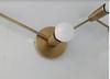 Mid Century Raw Brass Modern Wall Sconces Bedside Reading Lights