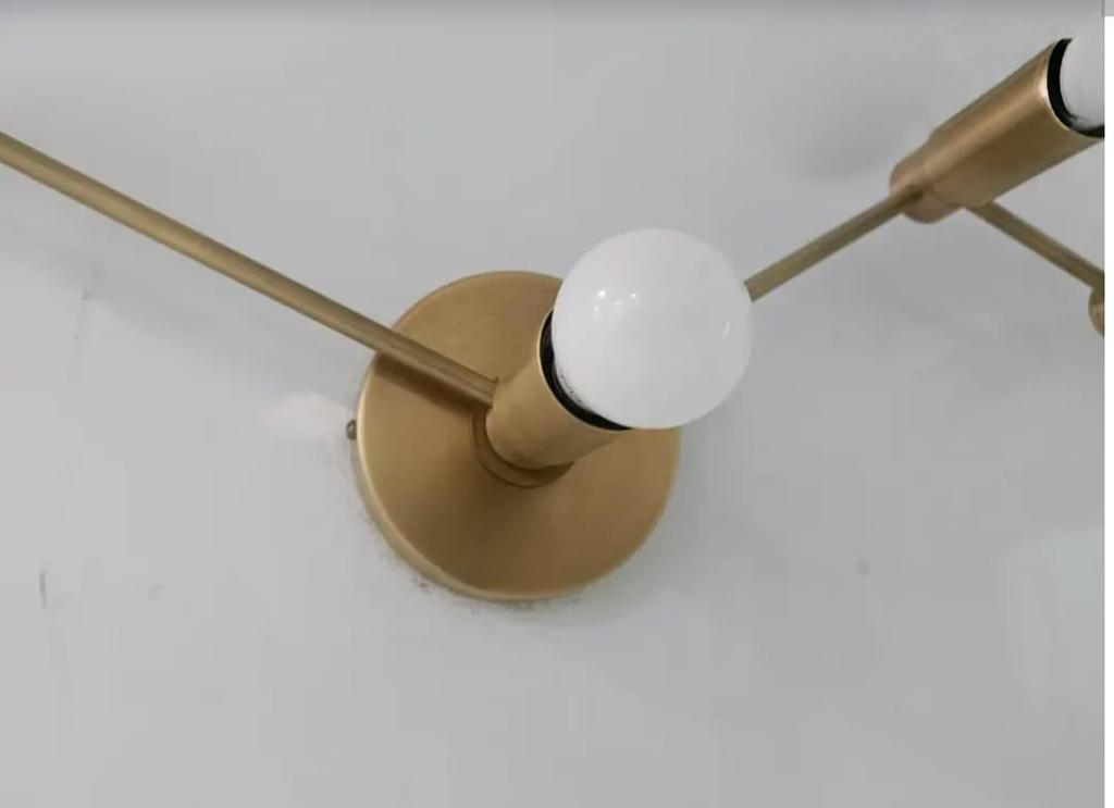 Mid Century Raw Brass Modern Wall Sconces Bedside Reading Lights