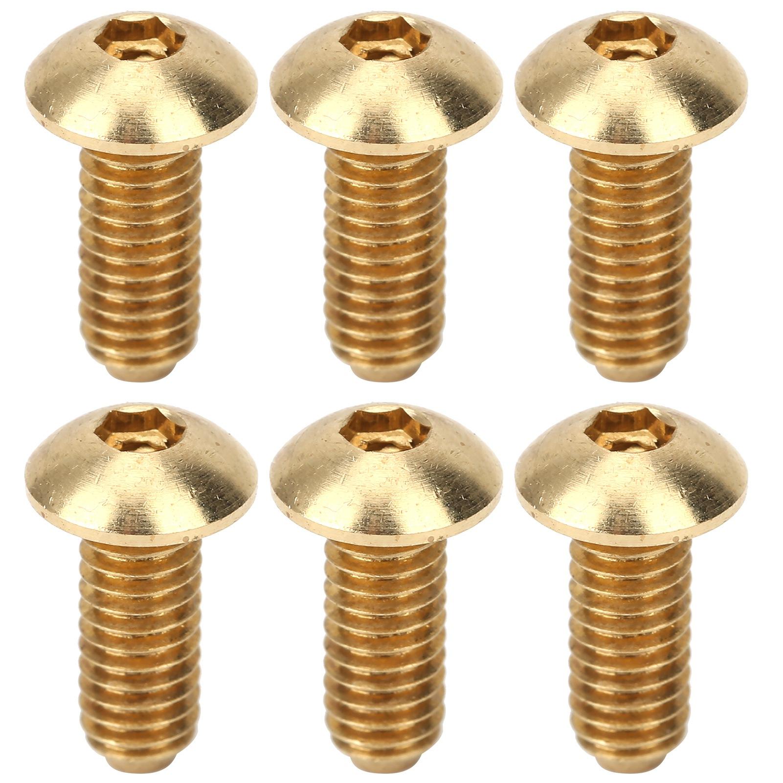 

50 шт. Винты с шестигранным углублением, полукруглая головка, крепежные элементы из чистой меди, M4 x 12 мм