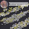 Golden Yellow Horse Eye Zircon Nail Art Drill Tips - Mini Shiny Wheat Ear Crystal Decorations