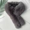 Herren Damen Kunstfuchsfell Magnetischer Schal Dick Warm Halskragen Einfach Vielseitig Winter Plüsch Nackenschutz