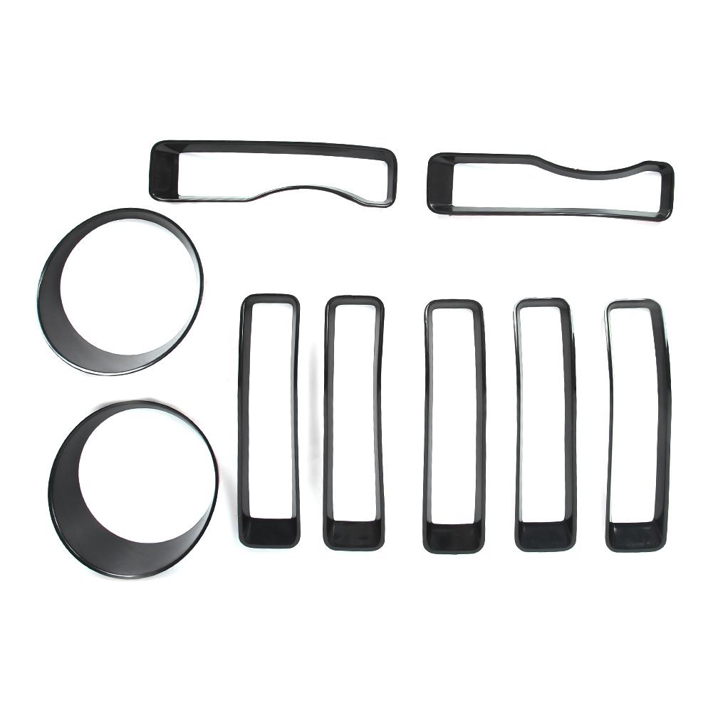 

Накладка на переднюю решетку радиатора, вставки, отделка, подходит для Jeep Wrangler JL 20182019