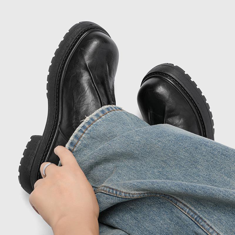 Mode Derby dicksohlige Herren Lederschuhe Mode Designer Styles Party und Arbeit Tägliche Freizeit und Business Anzugschuhe für Erwachsene 38-46