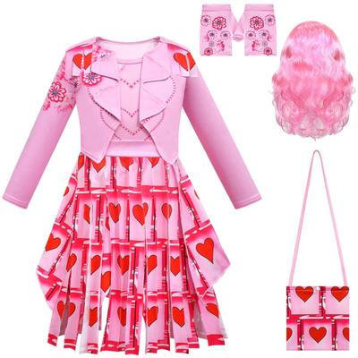 Children's Halloween Printed Anime Girls Performance Costume Tassel Three-piece Set