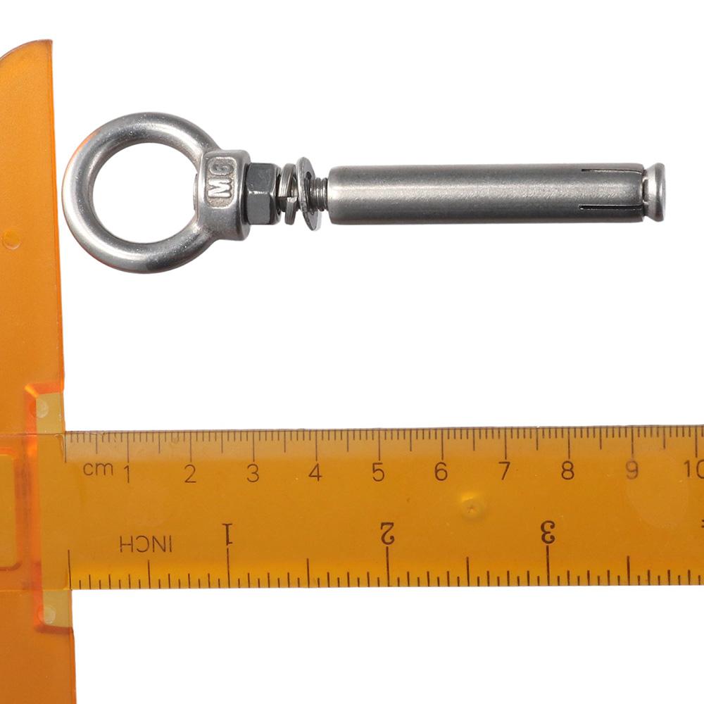 1/5Pcs Stainless Steel Ring Lifting Fastener M6x70mm Ceiling Hook  Concrete Brick Wall