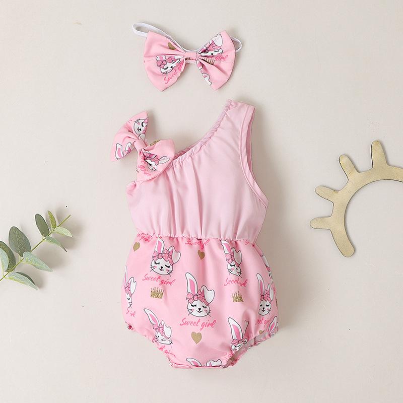 Baby Summer Clothes Baby Girls Floral Print Costume Newborn Jumpsuit Baby Rompers For Baby Girls Bodysuit Infant Clothing