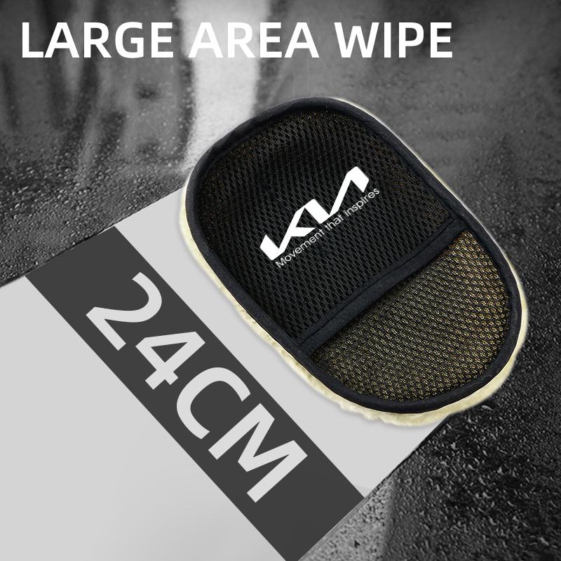 MCIY6 Car Styling Wool Soft Car Washing Gloves Cleaning Brush Accessories For Kia Rio Ceed Sportage Cerato Soul Sorento K2 K5 Optima
