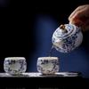 Yi Hu De Blue & White Lotus Ceramic Tea Set