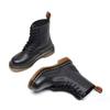 Lychee pattern tooling boots women's head layer soft cowhide couple short boots British leather locomotive boots round head trend