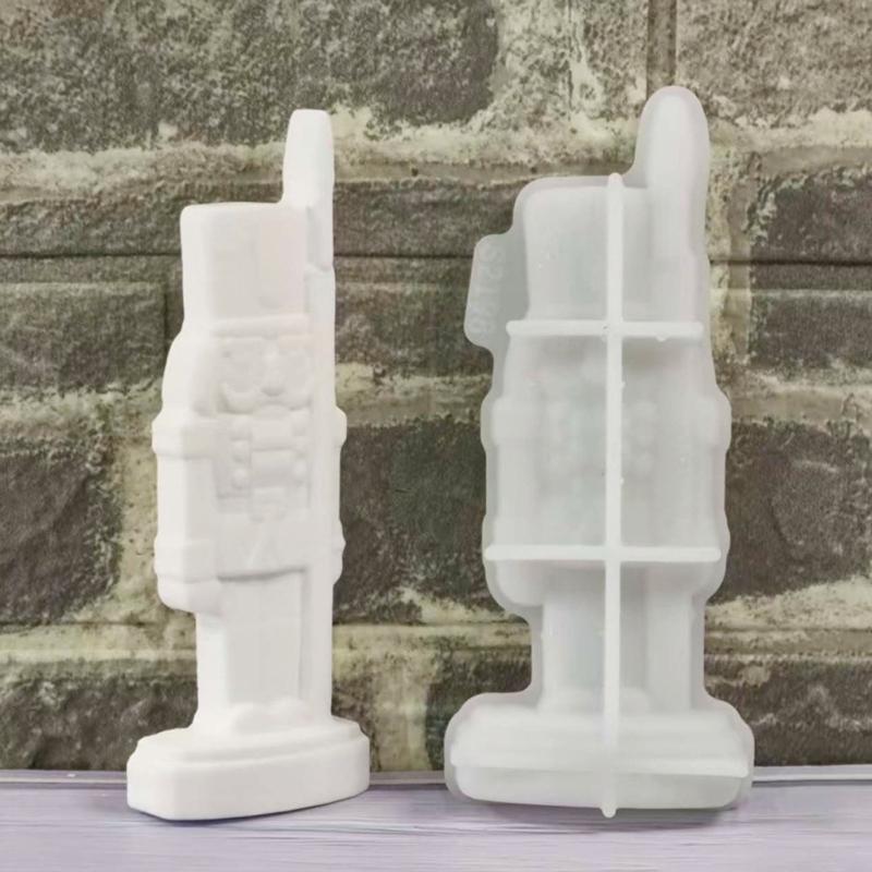Nussknacker Silikonform für Handgemachte Kerzen Seife Harz Handwerk Mit Einfacher Entformung Designs