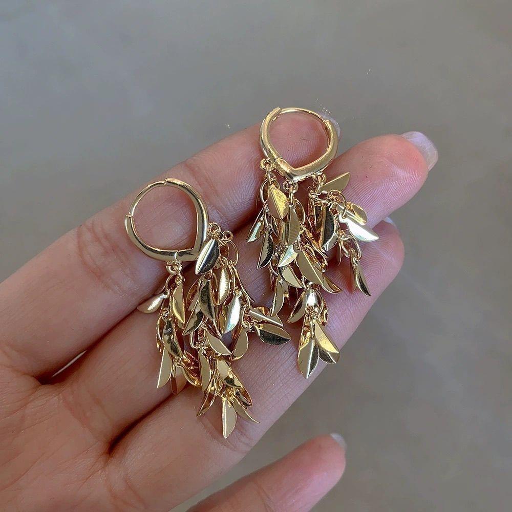 Elegant 2026 Gold Wheat Tassel Earrings - Lightweight, Luxury Long Earrings for Women