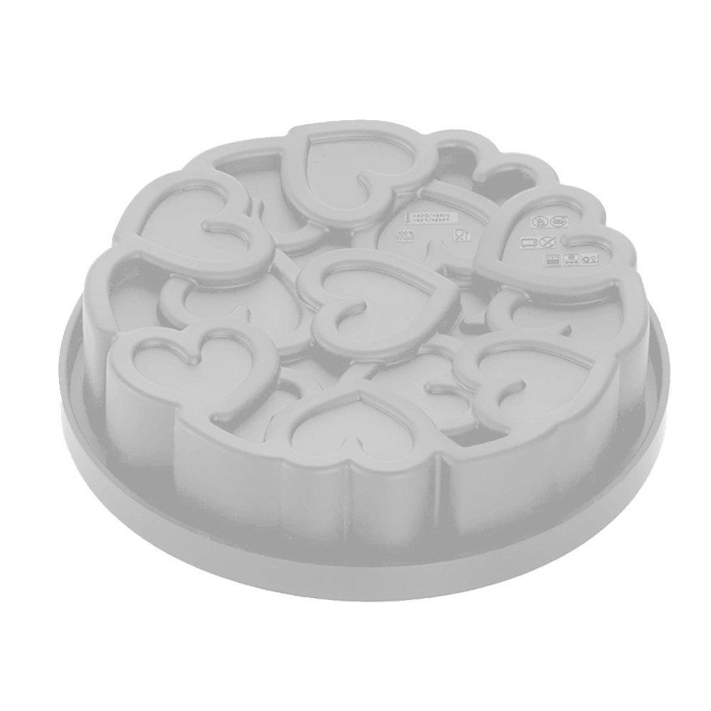 1 Pc Baked 8 Inch Peach Heart Love Mousse Silicone Mold, French Dessert Valentine's Day Cake Mold, Handmade Candle Mold