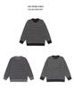 2025 Men's American-Style Striped Knit Sweater: Round Neck, Thick, Plus Size, Warm Autumn/Winter Layer