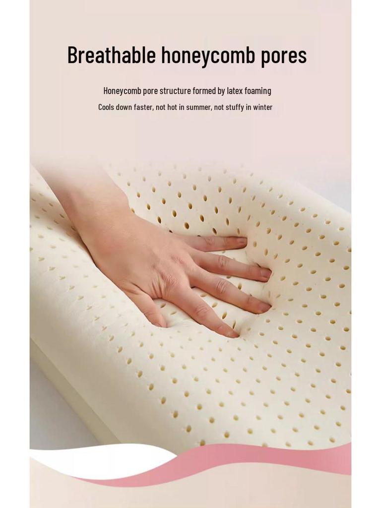 G5ZG5Z Latex Pillow: Removable, Washable Core for Kids & Babies; Neck Support for Cervical Vertebrae; Ideal for Primary School & Kindergarten.