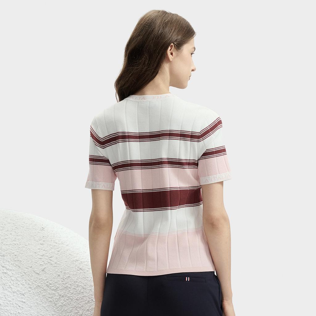 Fila Funky Striped Knit Sweater Women Tops F11W431413FIV