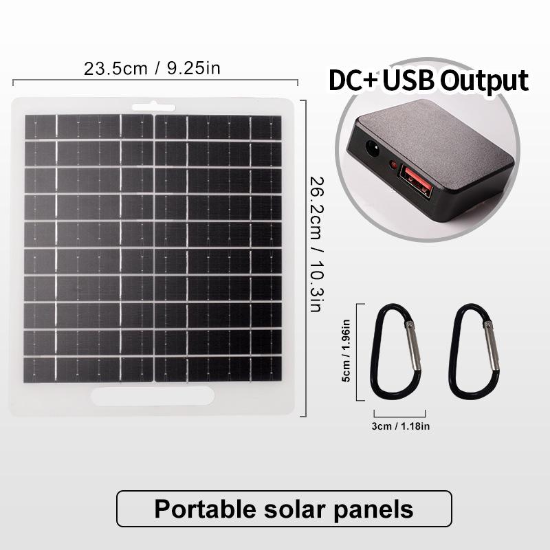 Flexible Solar USB Charger: 5V 2W-10W for Mobile Phones & Fans