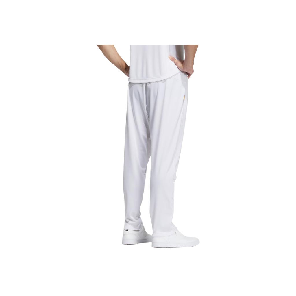 Adidas Knit Tennis Pants with Colorblock Waistband Men Bottoms White IV7577