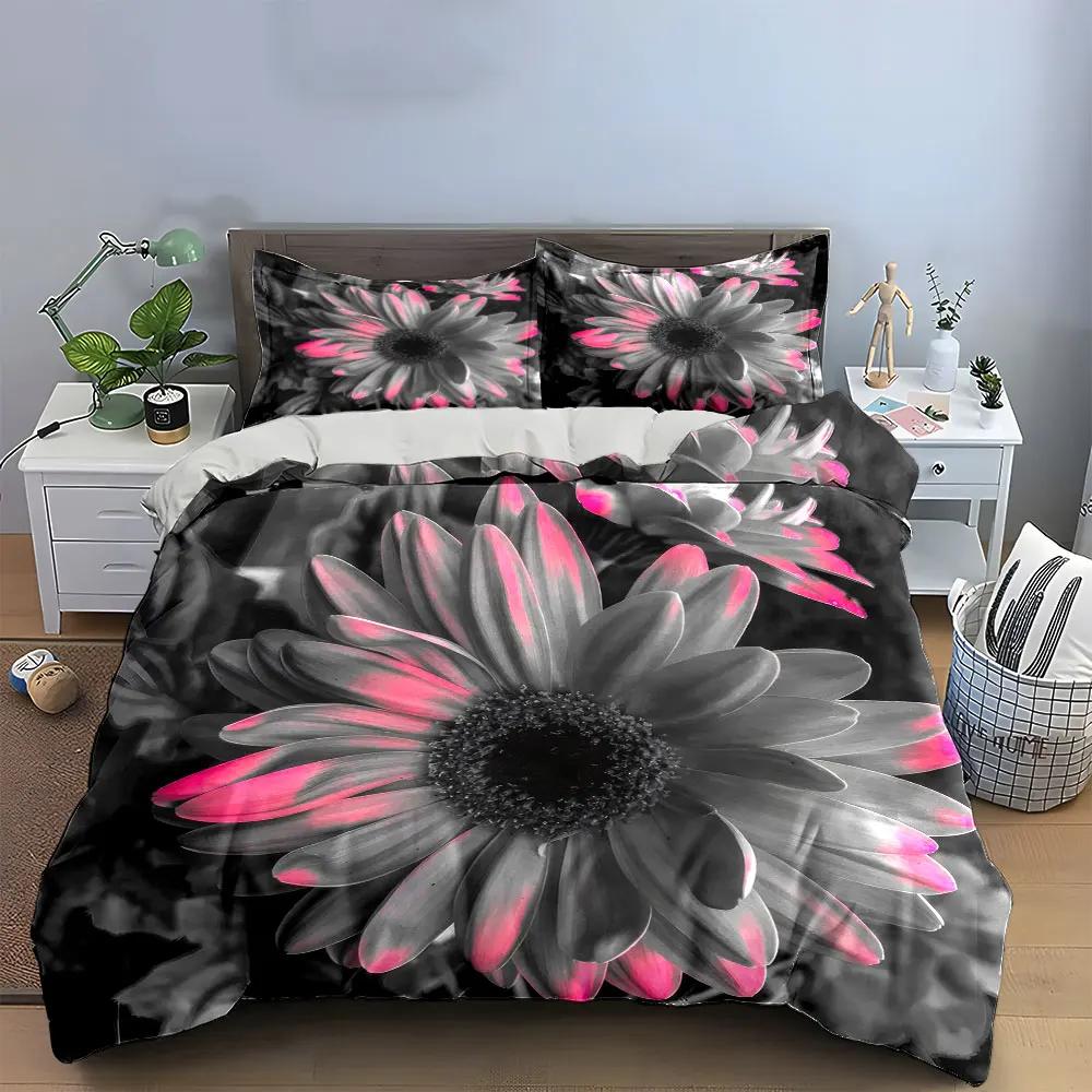 "Floral Art Print Set Decoration" Soft Comfortable Duvet Cover Bedding Set Included 1*Duvet Cover & 2*Pillowcases gift