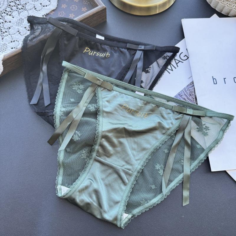 Ladies Spring Summer Cute Sexy Ice Silk Gauze Low Waist Panties