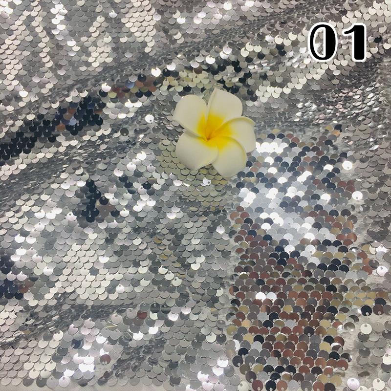 100x130cm Oboustranná 5mm Látka s rybími šupinkami Reverzibilní látka s flitry DIY Řemesla Šití Oděv Boty Pozadí Dekor