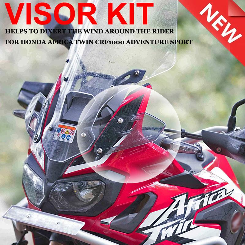 2018 - Visor Kit Motorcycle Windshield Upper Deflector For HONDA CRF1000L Africa Twin Adventure Sports Front Side Wind Deflector