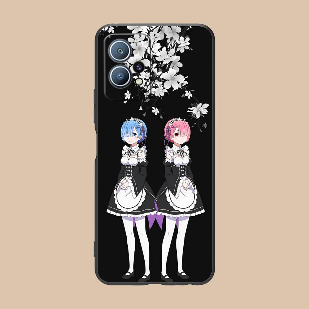ReZero Rem Ram Matte TPU Mobile Phone Case for Huawei P60 P50 P40 P30 P20 P10 P9 P8 Pro Lite Plus Colorful Printing Cover