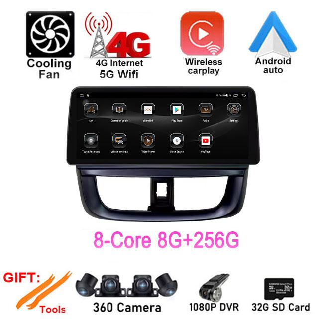 12.3 Inch Android 14 For Toyota VIOS / YARiSL / VIOS FS 2017-2019 Car Multimedia Player Stereo BT Carplay Wifi
