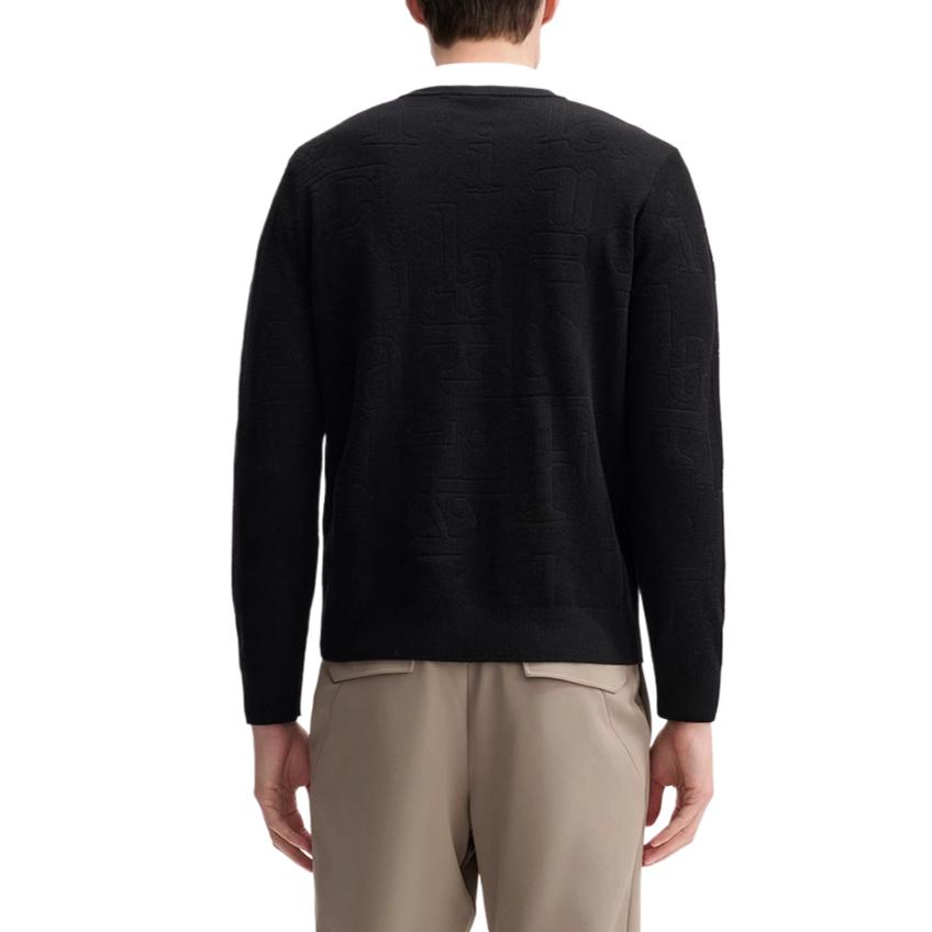 FILA Sweaters Men's Jet Black Crew Neck Moderate Other F11M512402F-BK