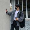 Denim Jacket Men's Spring and Autumn Korean Style Trendy Loose and Versatile Lapel Work Jacket Top