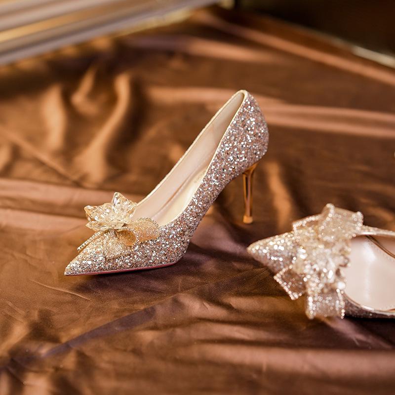 Kristall Schmetterling Brautschuhe - Bequeme Hochzeitsschuhe für Frauen