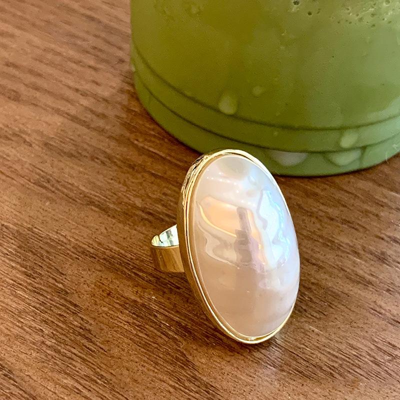 Retro Chinese Geometric Round Zircon Open Ring - High-End Luxury Finger Jewelry