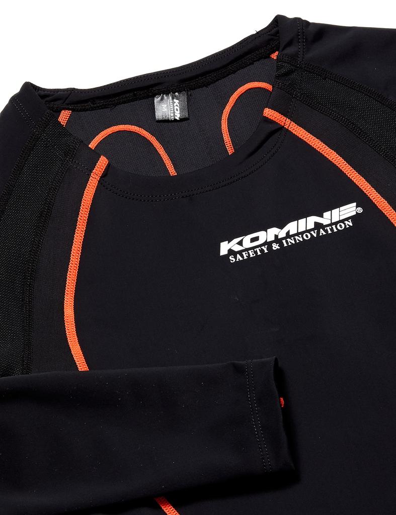 Komine Cool Compression Undershirt for Motorcycles M For Black/Orange JKL-122 Summer/Autumn