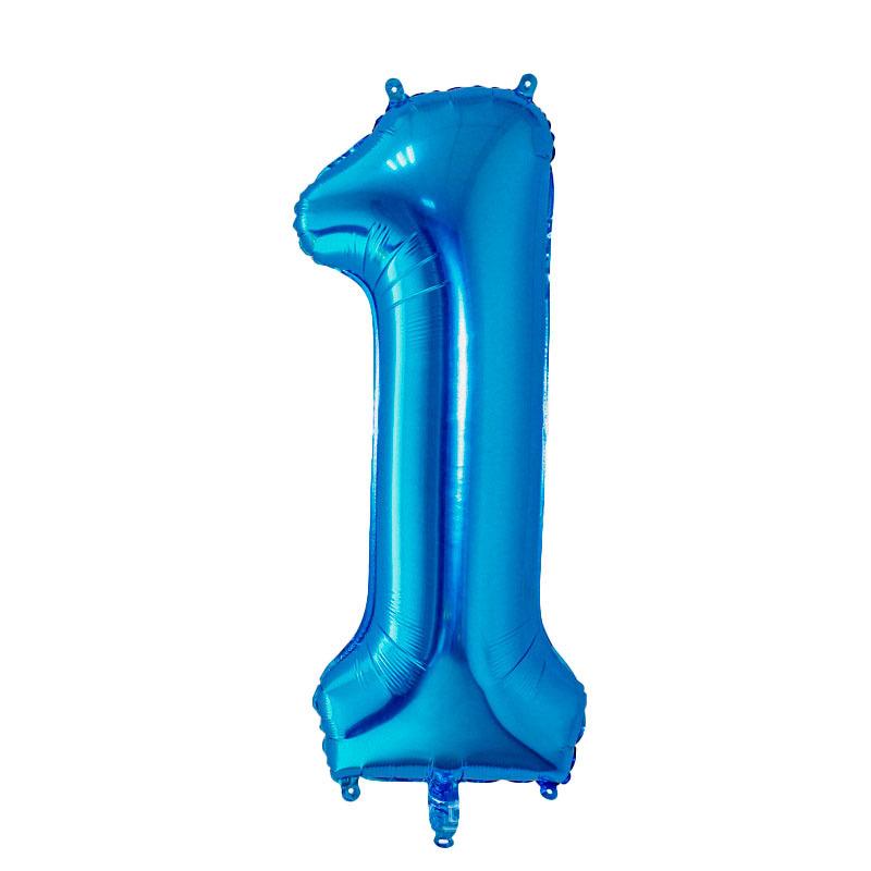 32-Inch Gradient Color Aluminum Foil Number Balloons - US Version