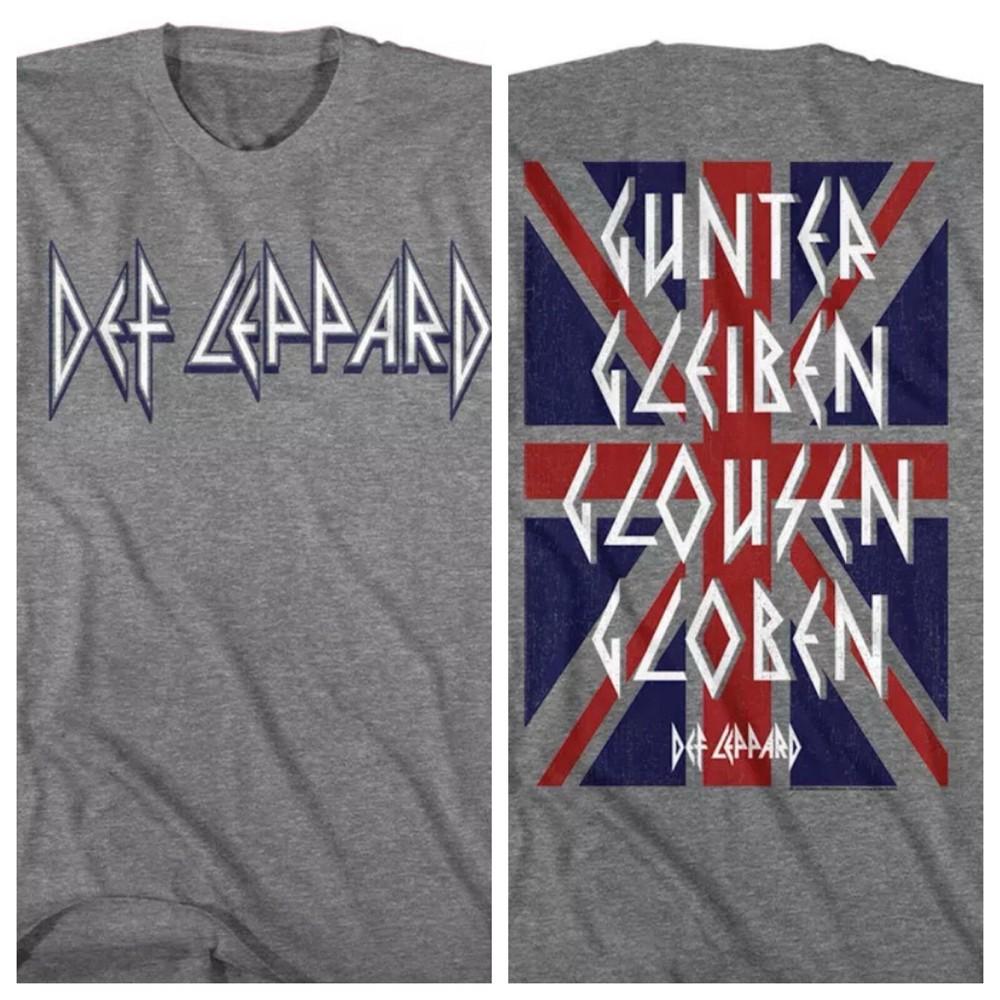 Def Leppard Mens T-Shirt GUNTER GLEIBEN Rock Of Ages World 2 Sided Tour Shirt Unisex T-Shirt S