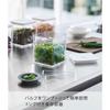 Yamazaki Tower Tongs & Valve-Sealed Container White 9.2x9.2x10.2cm 5467