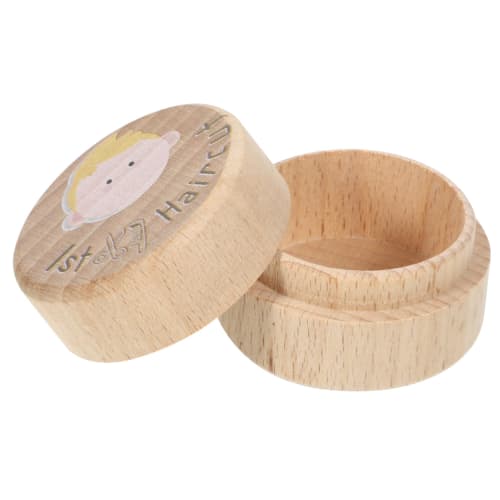 Totority Wooden First Haircut Keepsake Box, a Storage Case for Baby Hair, Perfect for Preserving Memories, Convenient Storage and Long-Term Protection