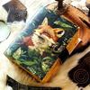 Fox Leather Journal: Large Vintage Grimoire, Blank Book of Shadows